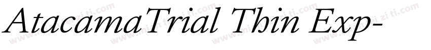 AtacamaTrial Thin Exp字体转换